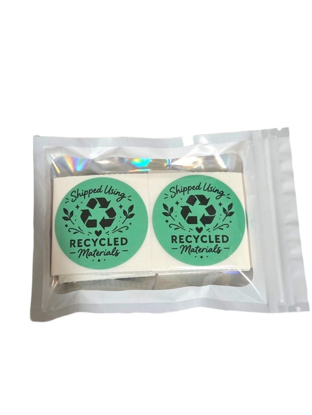 200 Recycled Shipping Stickers 2” Green Round Small Business Labels Reused Boxes - Picture 5 of 5
